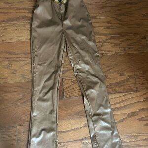 H&M Divided Brown Faux Leather Pants